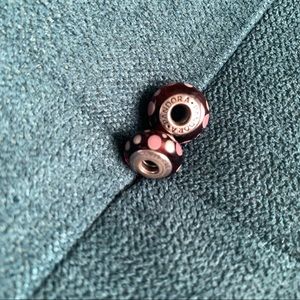 Pandora purple murano glass charms set of two